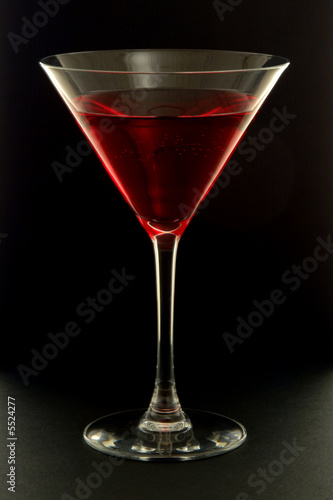 Cocktail Glass with Red Liquid