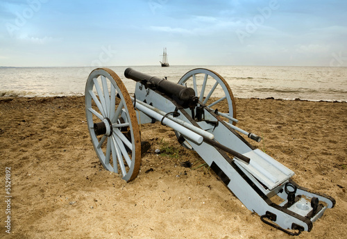canon from 1807  in denmark waiting for the red coats 