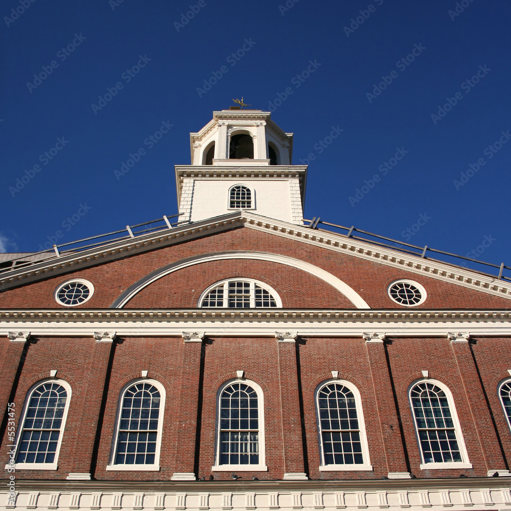 close view of Faneuil Hall Boston Massachusetts
