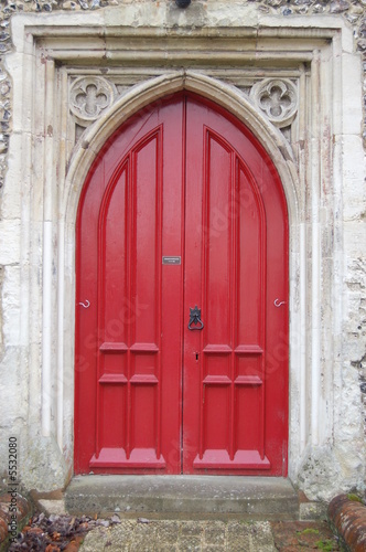 red Church door © BasPhoto