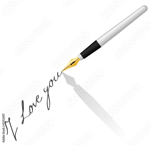 pen write i love you