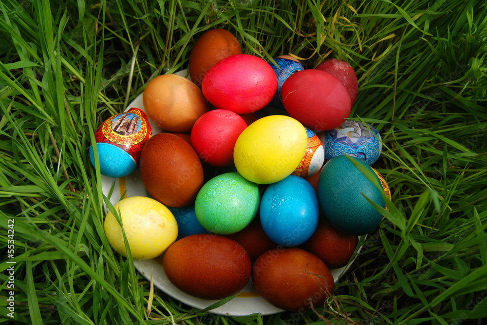 Coloured easter eggs Coloured easter eggs