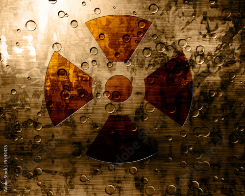Obraz na płótnie Worn nuclear sign