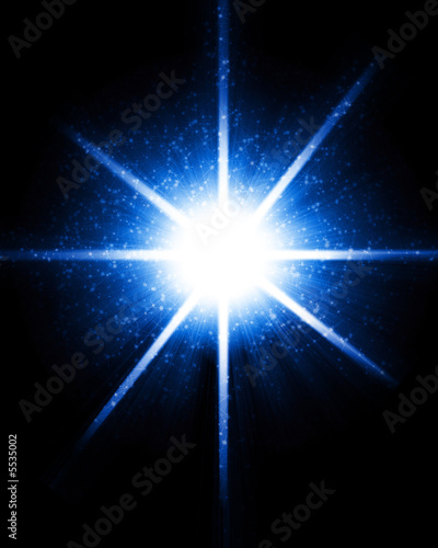 Bright sparkling star