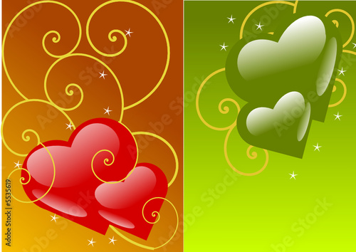 duo de coeurs pour la saint valentin