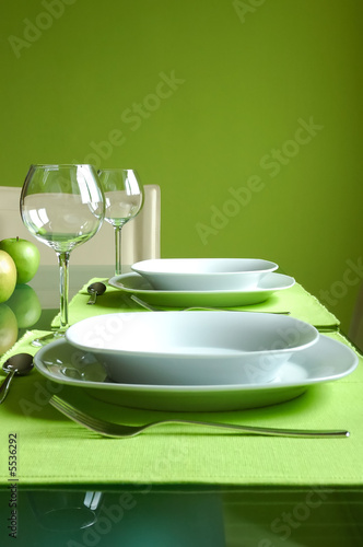 Prepared dining table
