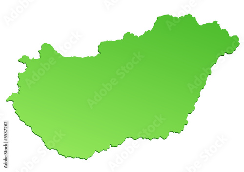 Carte de la Hongrie verte