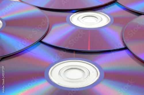 background of some colorful compact discs