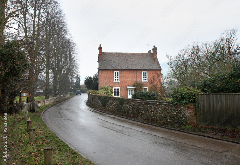 Fototapeta premium Winter in an English hamlet