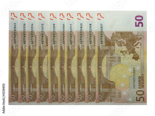 billets de 50 euros photo