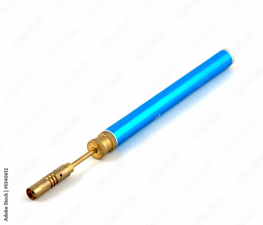 Manual gas torch, on a white background Manual gas torch, on a white background