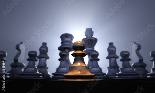 3D render of a chess set