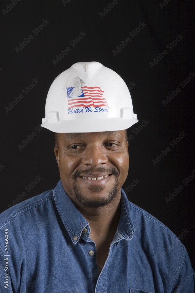 Construction Worker Smiling Looking Away Construction Worker Smiling Looking Away