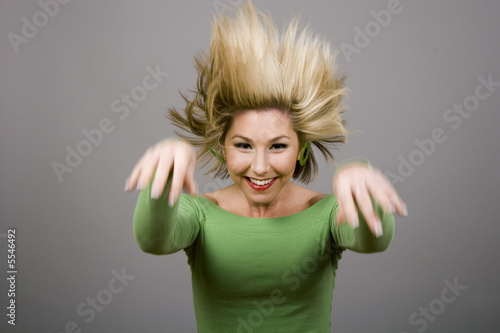 Wallpaper Mural Blonde Jumping Torontodigital.ca