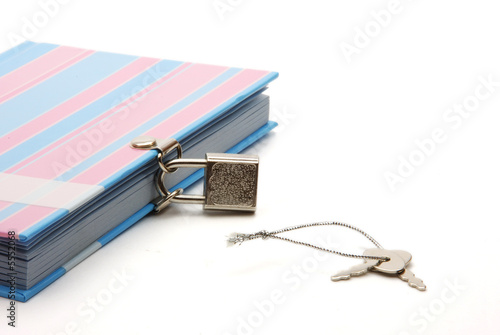 Notebook with the lock