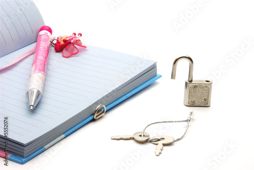 Notebook with the lock unlock