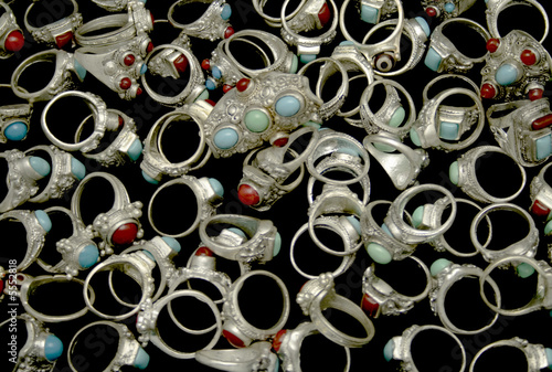 Pile of sterling silver rings
