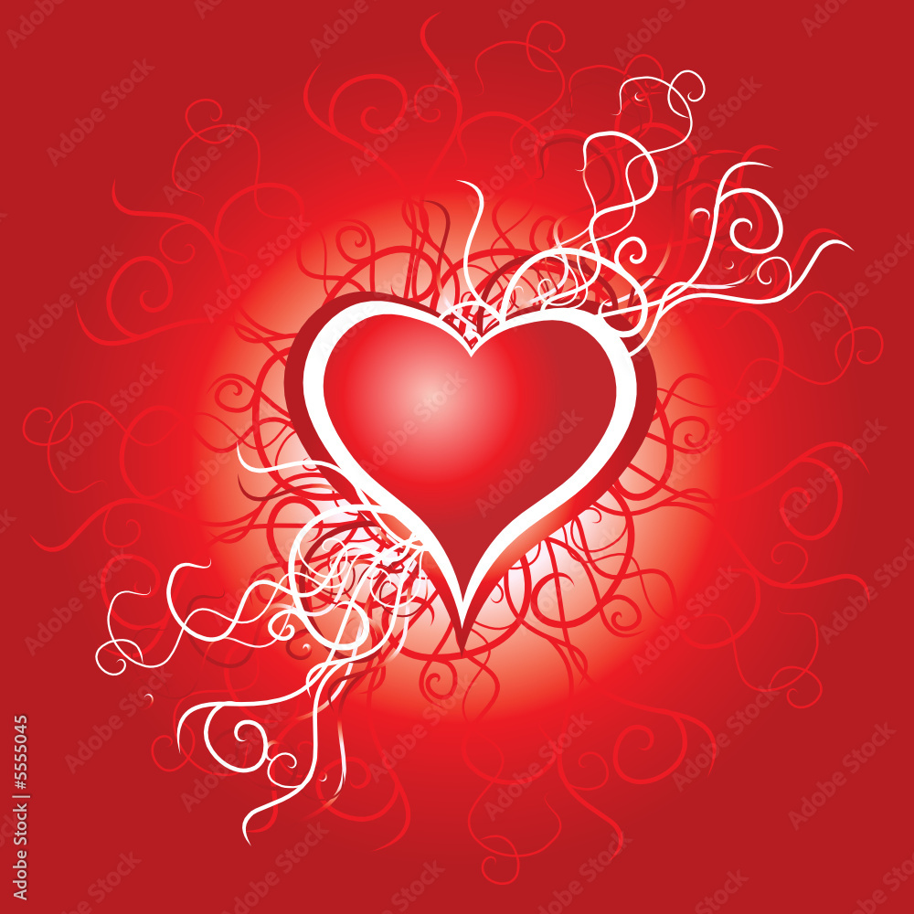 Heart, valentine grunge background