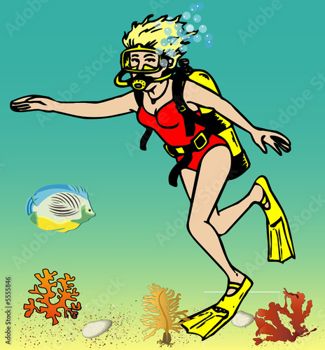 Illustration einer Frau - Vector