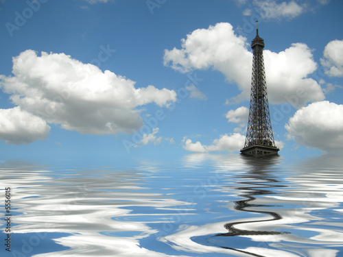 Photography paris inondation tour eiffel