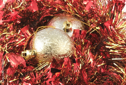 Red-golden Christmass-tree decoration