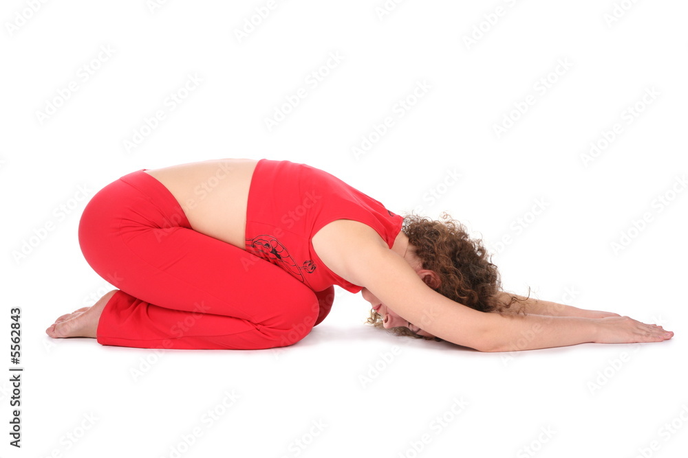 Fototapeta premium yoga girl lie.