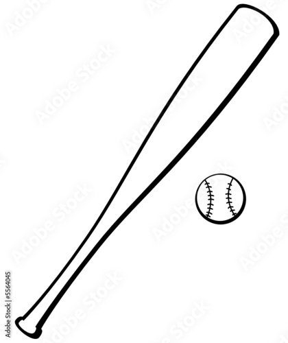 baeball bat and ball