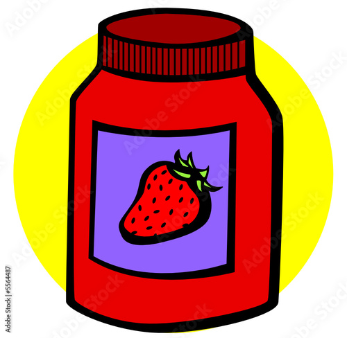 strawberry marmalade jar