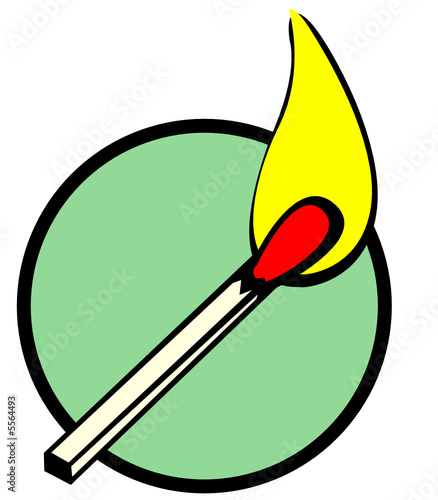 lighted match