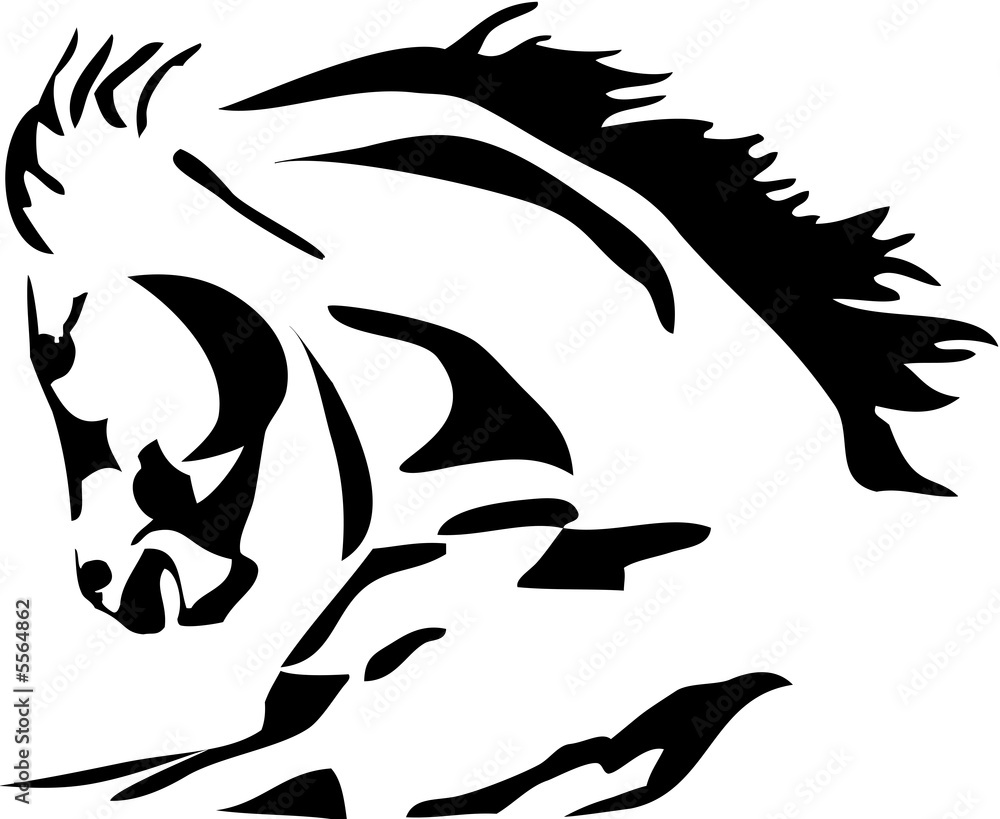 Naklejka premium horse head illustration