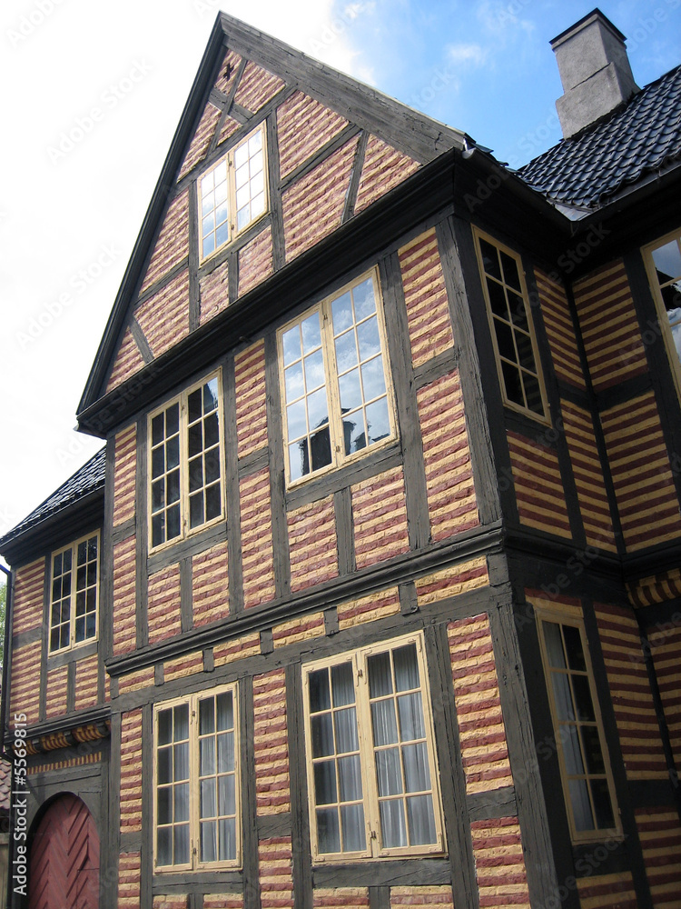 Old Scandinavian City House as found in Oslo Norway Old Scandinavian City House as found in Oslo Norway