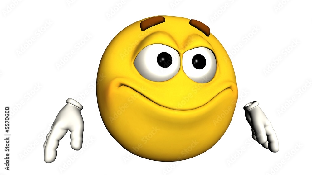 Emote Smiling Face Stock Illustration | Adobe Stock