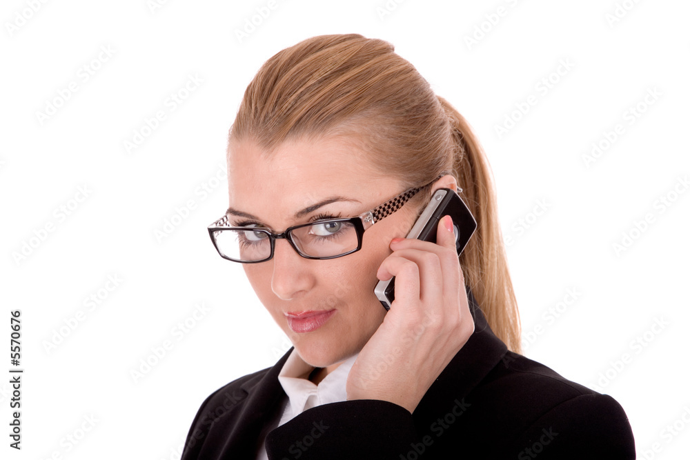 Businesswoman communication by mobile phone. Businesswoman communication by mobile phone.
