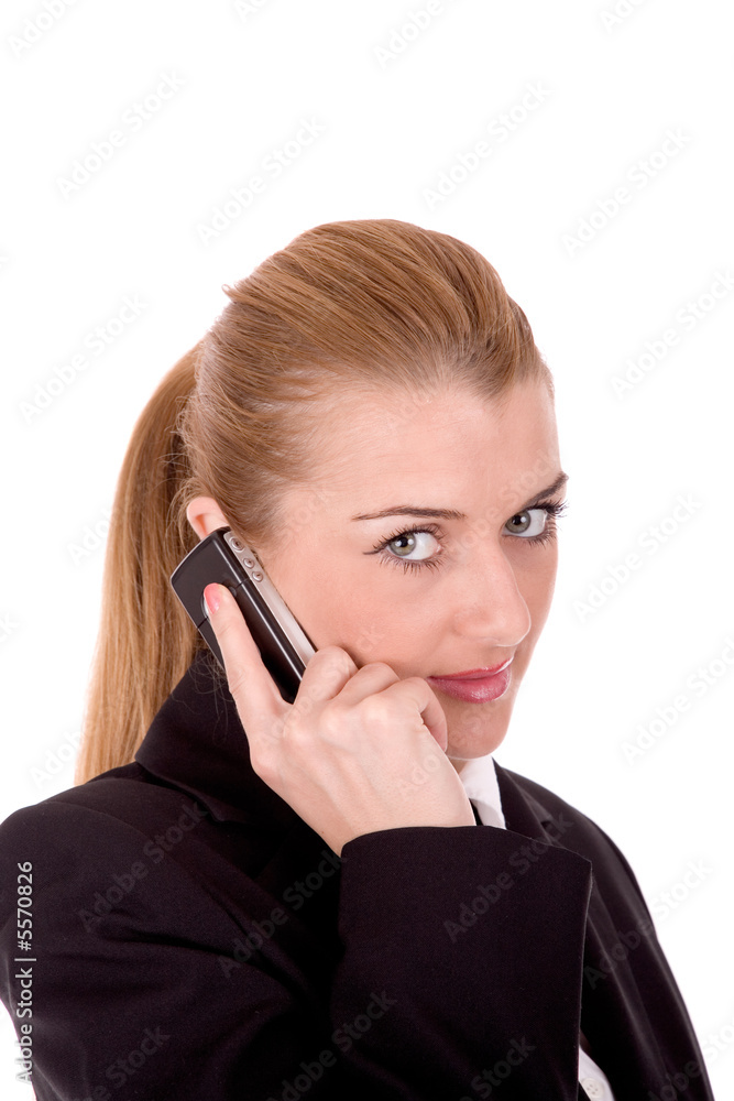 Businesswoman communication by mobile phone. Businesswoman communication by mobile phone.