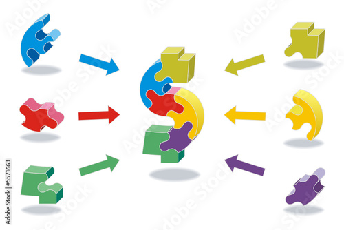 Business success concept - every piece counts