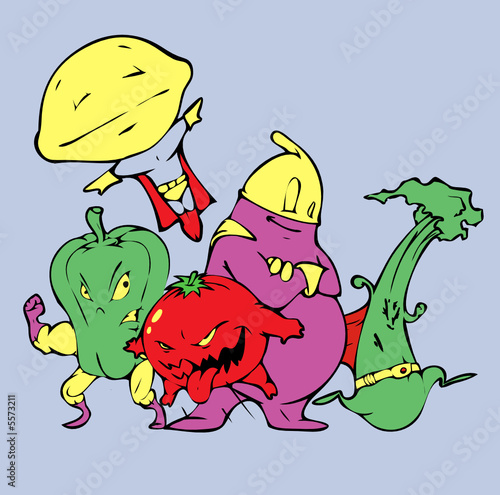Vector geneticaly modified foods illustration