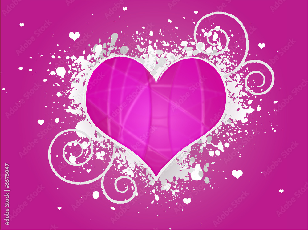 Abstract Pink Valentines Heart Card