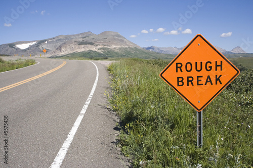 Rough Break sign in Montana.