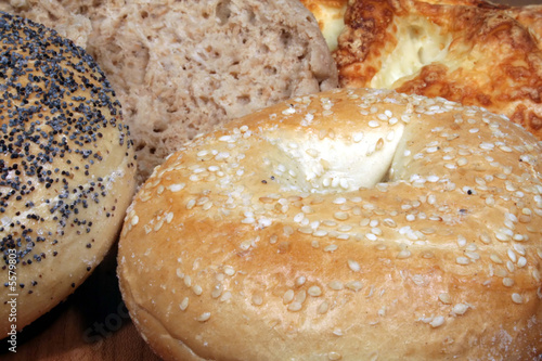 Variety of Bagels and Muffins