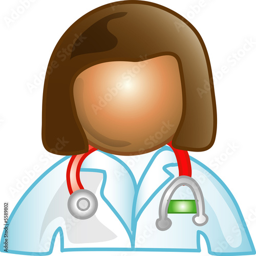Illustration of a female doctor icon