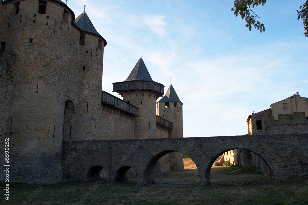 Carcassonne-31.  Fortress of medieval city in France
