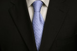 detail of a Business man Suit with blue tie