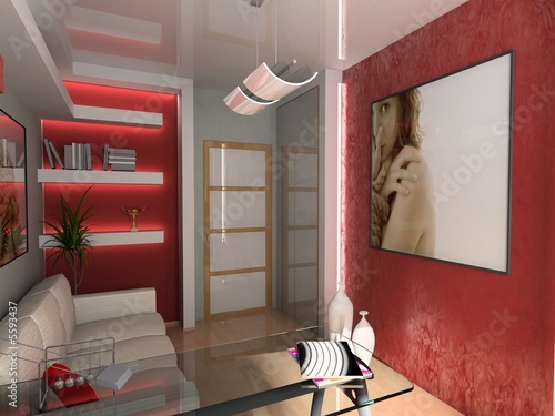 modern interior deign (3d rendering)