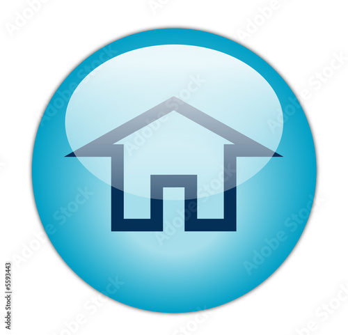 Glassy Blue Home Button