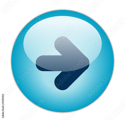 Glassy Blue Right Button
