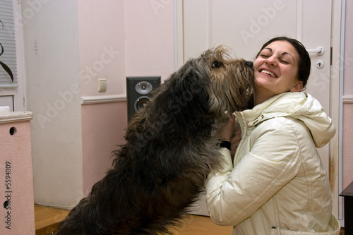 Young woman and her doggy