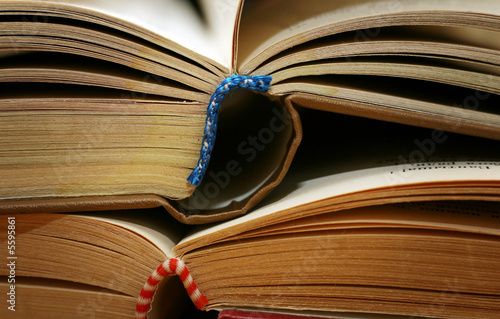 Obraz na płótnie Two old books close up. With use of a macro-ring