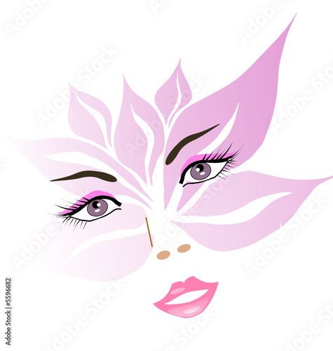 visage floral de femme