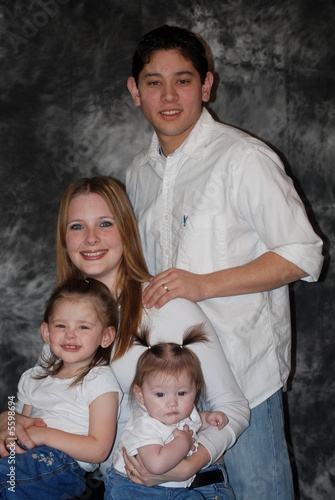 Happy Young Family