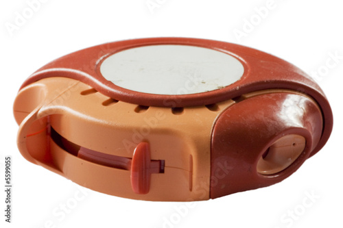Orange metered-dose inhaler for medication of asthma